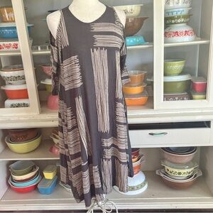 Matthildur Ivy Dress in Brush Stroke - Size Medium